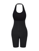 Ribbed Halter Neck Low Back Bodysuit