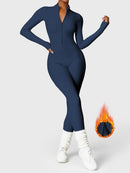 Bella Fleece Long Sleeve Zipper Jumpsuit
